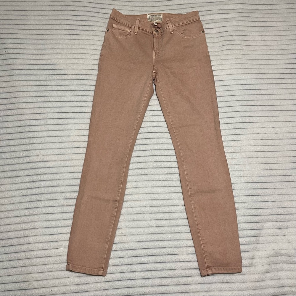 Current Elliott Pink Stiletto Jeans